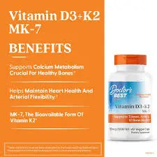 Doctor's Best Natural Vitamin K2 MK-7 Plus D3